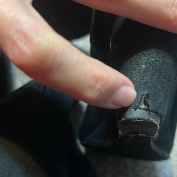 Solanz Womens Kadie Boots with Slouchy faux Suede Wedge Heel boot Black, 7.5 - Picture 13 of 13